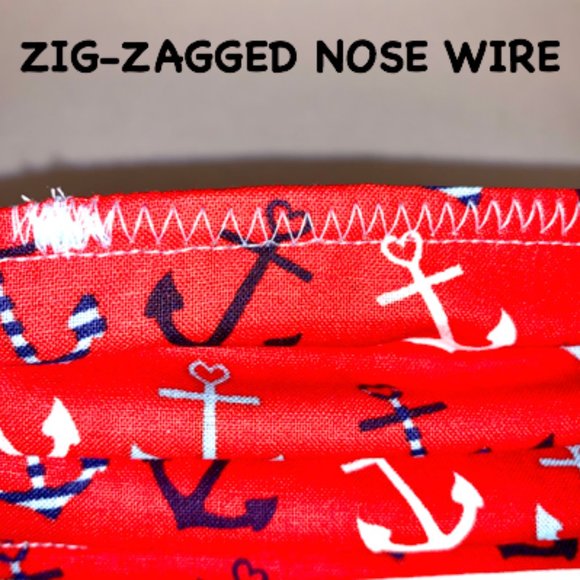 Ladies' Triple Layer Cotton Face Mask - Anchors - Picture 5 of 6